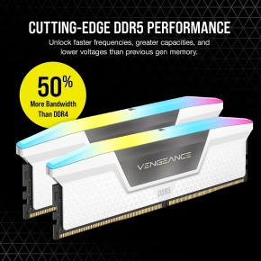 DDR5 Corsair Vengeance RGB White 32GB 6000MHz (2x16GB)