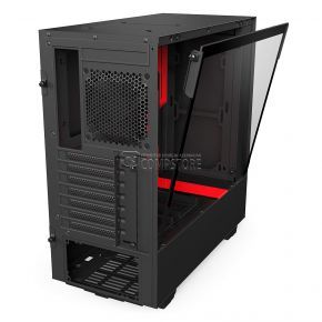 NZXT H500 ATX Black/RED Computer Case (CA-H500W-BR)