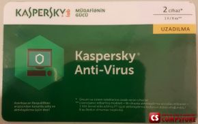 Kaspersky Anti-Virus 2017 (2 kompüter 1 il*)