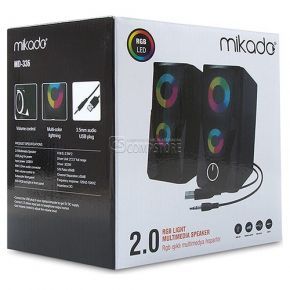 Mikado MD-336 2.0 RGB Speakers