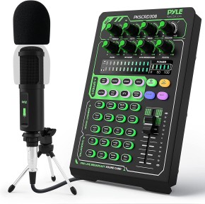 Pyle Portable Live Sound Card With Microphone