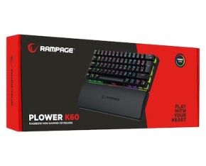 Rampage Plower K60 Black Gaming Keyboard Red Switch