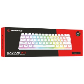 Rampage Radiant K11 White Gaming Keyboard