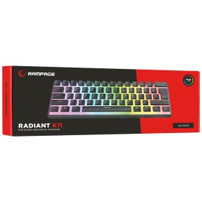 Rampage Radiant K11 Black Red Switch Gaming Keyboard