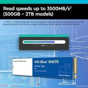 M2 SSD WD Blue SN570 1 TB NVMe PCIe 2280
