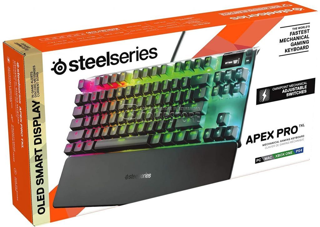 SteelSeries Apex Pro TKL Mechanical Gaming Keyboard Kupit v Baku. Ucuz