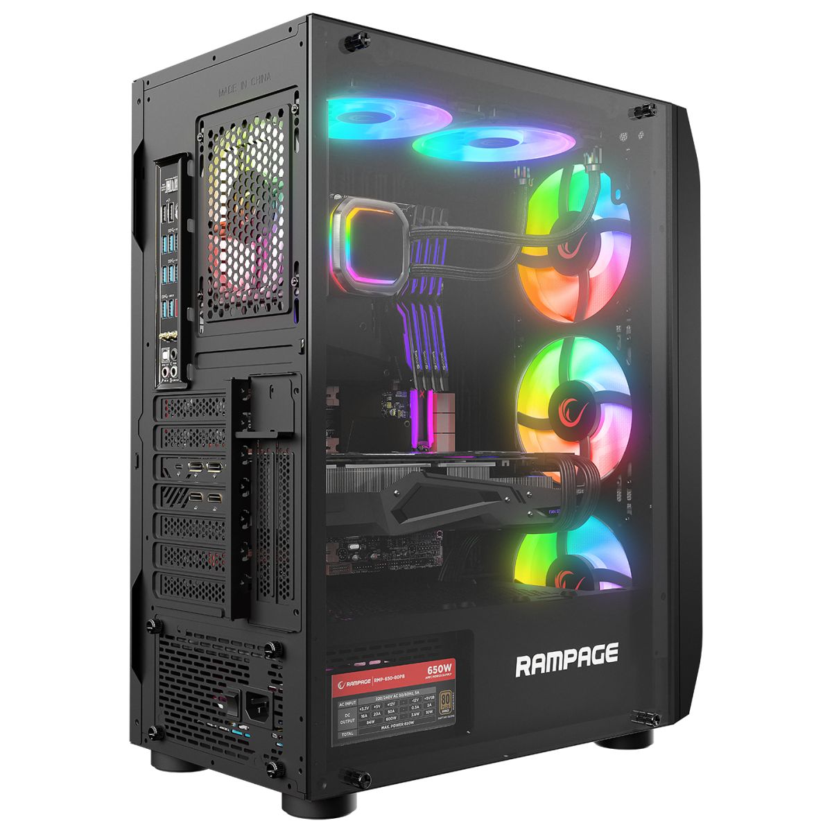 Rampage Hollow RGB Computer Case Baku. İşıqlı keys ucuz satışı qiyməti ...