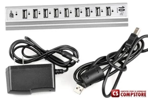 USB HUB 10 Port Hi-Speed with External Power Source