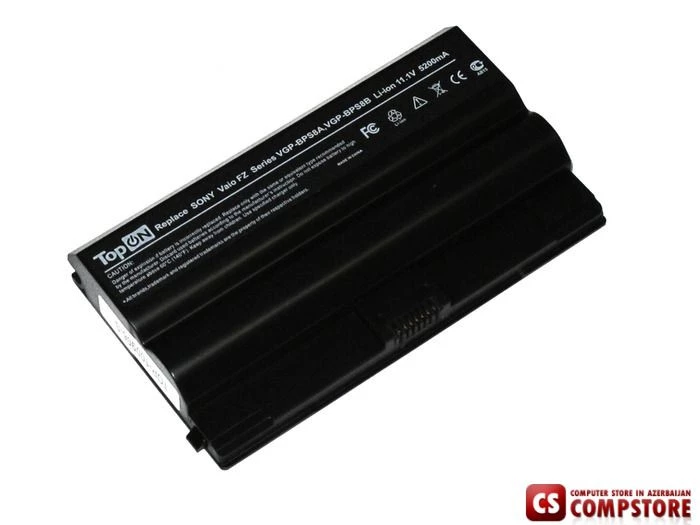 Battery Sony VAIO VGN-FZ Series 11,1V 5200mAh (Black) CD PN: VGP-BPS8A VGP-BPS8B VGP-BPL8A VGP-BPL8B