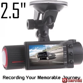 TFT Dual Lens CMOS Sensor 140° Wide Angle Car DVR Traffic Recorder with TF Slot