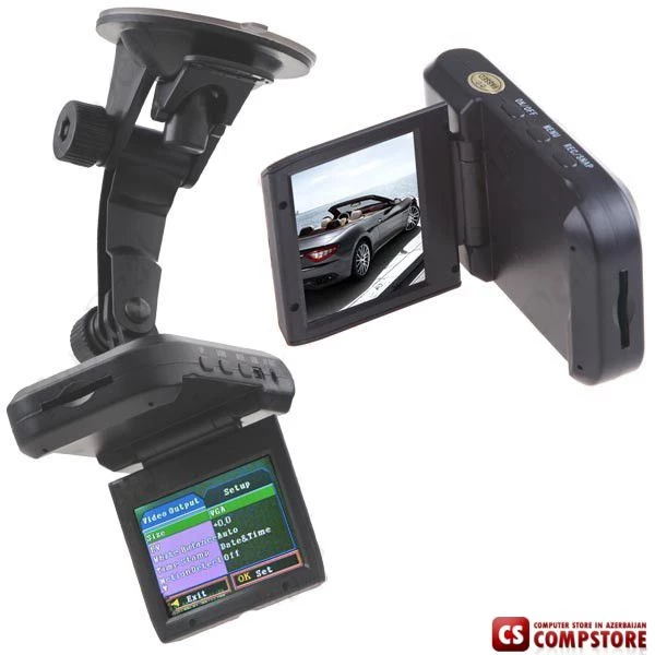 Авто Видео регистратор  Compact 2.5" LCD Windshield Suction Style Car CMOS Rechargeable Camcorder Vehicle Video Recorder+ Car Charger