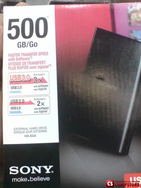 Внешний жесткий диск 2.5" Sony HD-EG5 External Hard Drive 500 GB USB 3.0