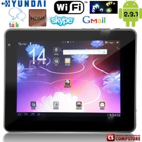 Планшет "Hyundai" S900 9.7" Capacitive Touchscreen Android 2.3 Tablet Flat PC (CPU RK2918 Cortex-A8 ARMv7/RAM 306.7MB/ 16GB HD)