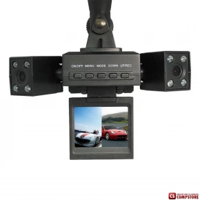 Авто Видео регистратор "Mokee MK-H303" Mini Vehicle DVR 2 Camera (Portable DVR 2.5" TFT LCD/ Cycled Recording/ AVI/ SD MMC up to 32 GB)