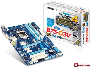 Mainboard Gigabyte GA-B75-D3V (Intel® B75 Express Chipset/ PCI-Express/ ATX/ Dual Bios/ 1155 LGA Socket)