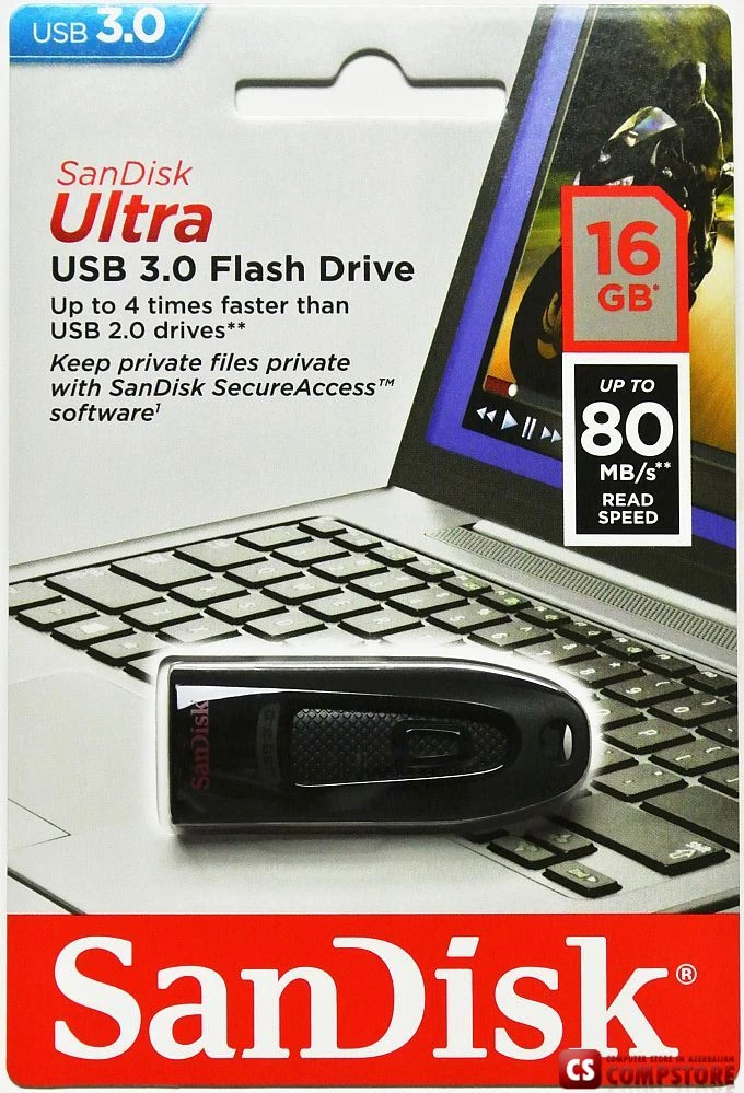 USB Flash Drive Sandisk Ulta 16 GB (USB 3.0)