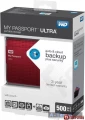 Жесткий диск Western Digital My Passport Ultra 500GB 2.5" USB 3.0 (WDBPGC5000ARD-EESN) External Red