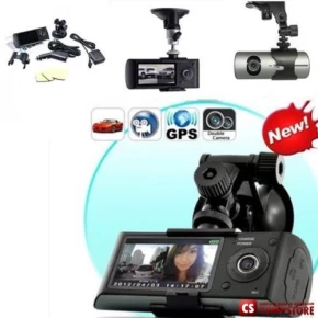 DVR R2300 G-sensor GPS Dual Lens HD 2.7" Car DVR Auto Crash CAM Camera