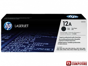 HP 12A Original HP LaserJet, Qara Katric (Q2612A)