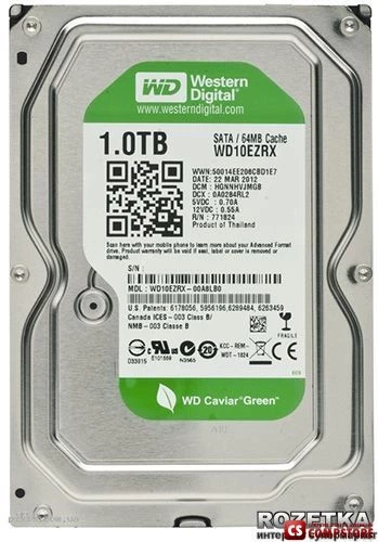 HDD 1 TB Western Digital 3.5" Caviar Green (WD10EZRX)