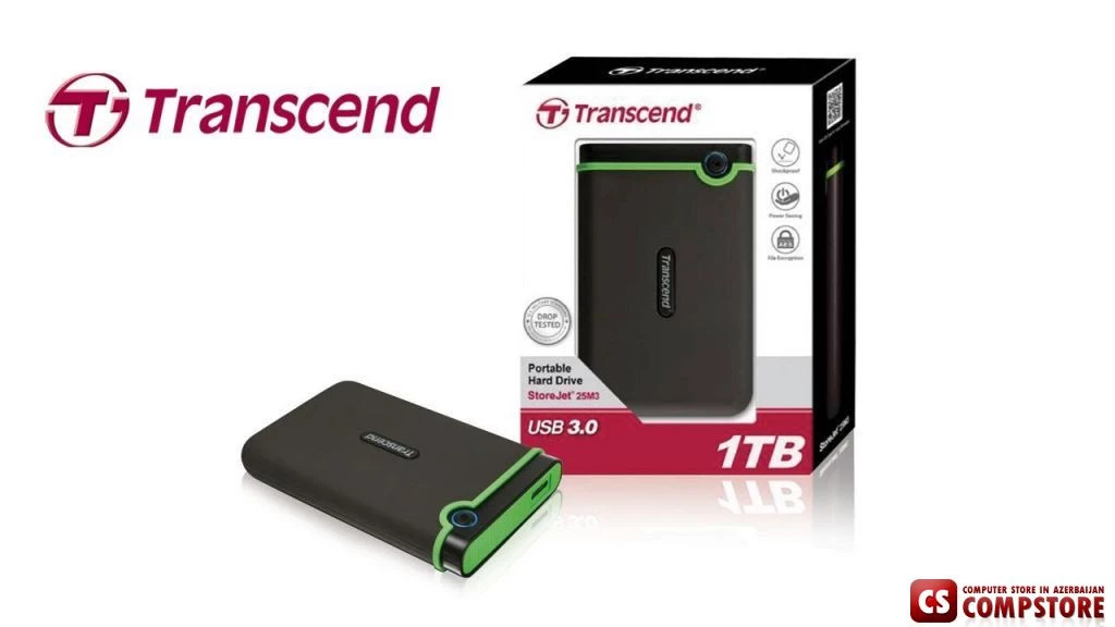 Transcend StoreJet 25M3 1 TB External HDD (TS1TSJ25M3)