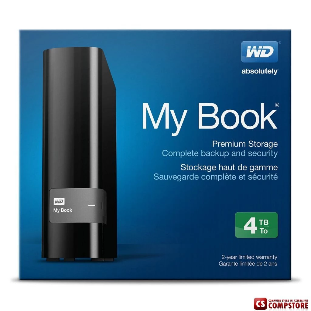 Western Digital 4TB My Book Desktop External Hard Drive USB 3.0 (WDBFJK0040HBK-NESN)