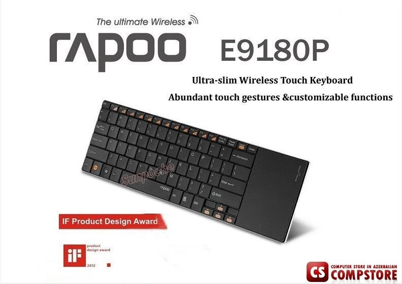 Rapoo E6700 Bluetooth Touch Keyboard & Tastatur