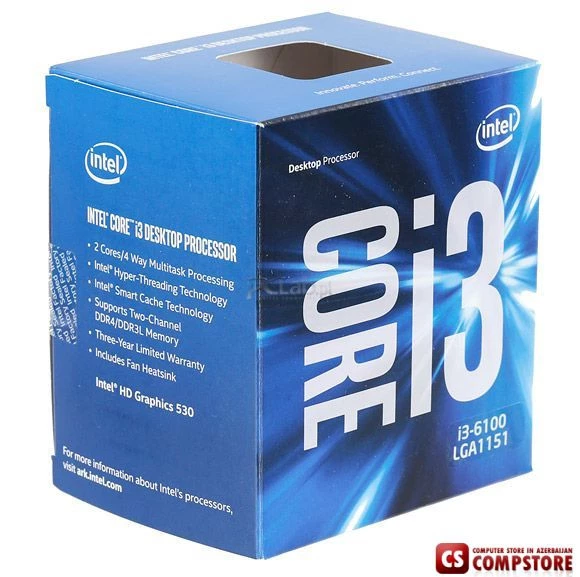 Intel® Core™ i3-6100 Processor (3M Cache, 3.70 GHz)