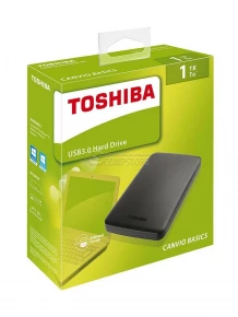 USB External HDD Toshiba Canvio Basics 1 TB USB 3.0 (HDTB310EK3AA)