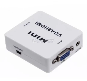 HD Video Converter Full HD Audio Video HDMI 1080P - VGA 2 HDMI