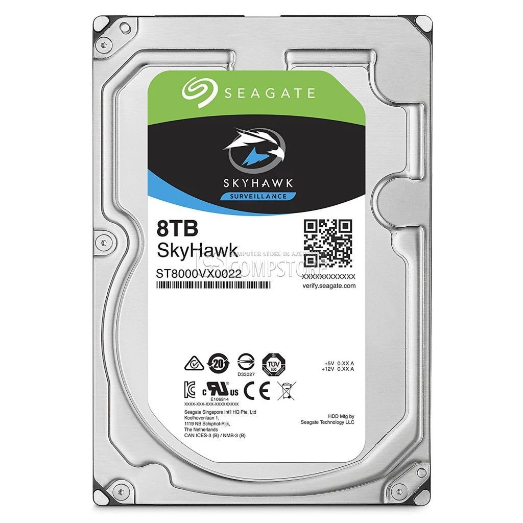 HDD Seagate SkyHawk Surveillance 8 TB 3.5" 7200 RPM 256 MB (ST8000VX0022)