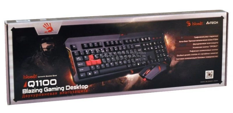 A4Tech Bloody Q1100 Gaming Mouse Keyboard