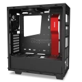NZXT S340  Black and Red Windowed Mid Tower Gaming Case (CA-S340MB-GR)