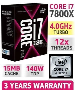 Intel® Core™ i7-7800X X-series Processor (8.25M Cache, up to 4.00 GHz)