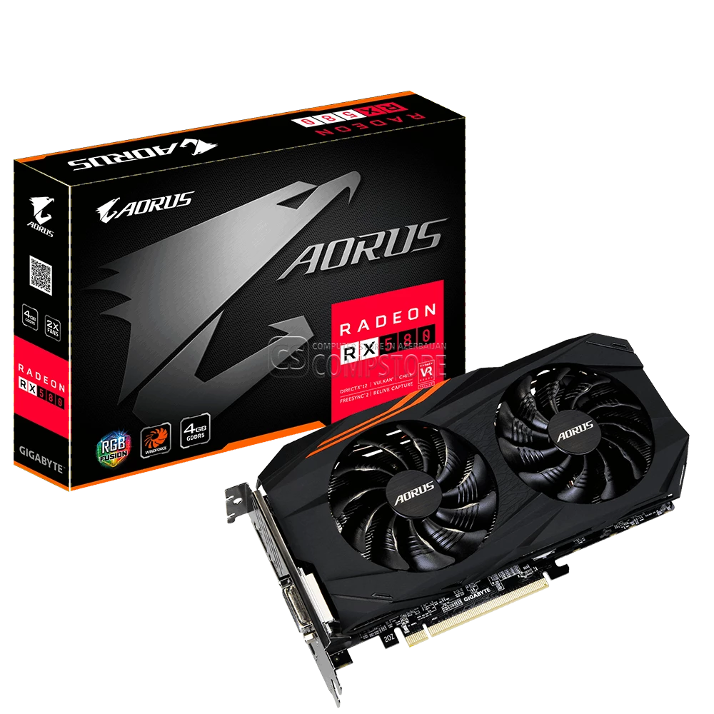 GIGABYTE AMD AORUS Radeon™ RX580 4G (GV-RX580AORUS-4GD) (4 GB | 256 Bit)