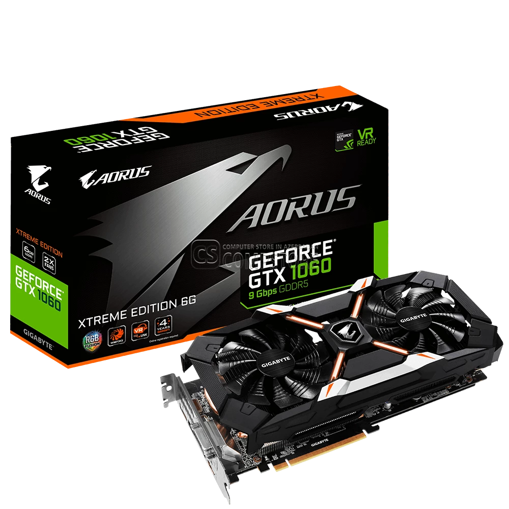 GIGABYTE AORUS GeForce® GTX 1060 Xtreme Edition 6G 9Gbps  (GV-N1060AORUS X-6GD) (6 GB | 192 bit)