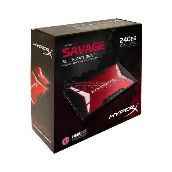 SSD Kingston Savage 240 GB HyperX (SHSS37A/240G) (560 MB/s Read | 530 MB/s Write)