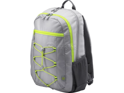 HP Active Backpack (Grey/Neon Yellow) 39.62 cm 15.6-inch (1LU23AA)