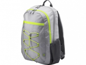 HP Active Backpack (Grey/Neon Yellow) 39.62 cm 15.6-inch (1LU23AA)