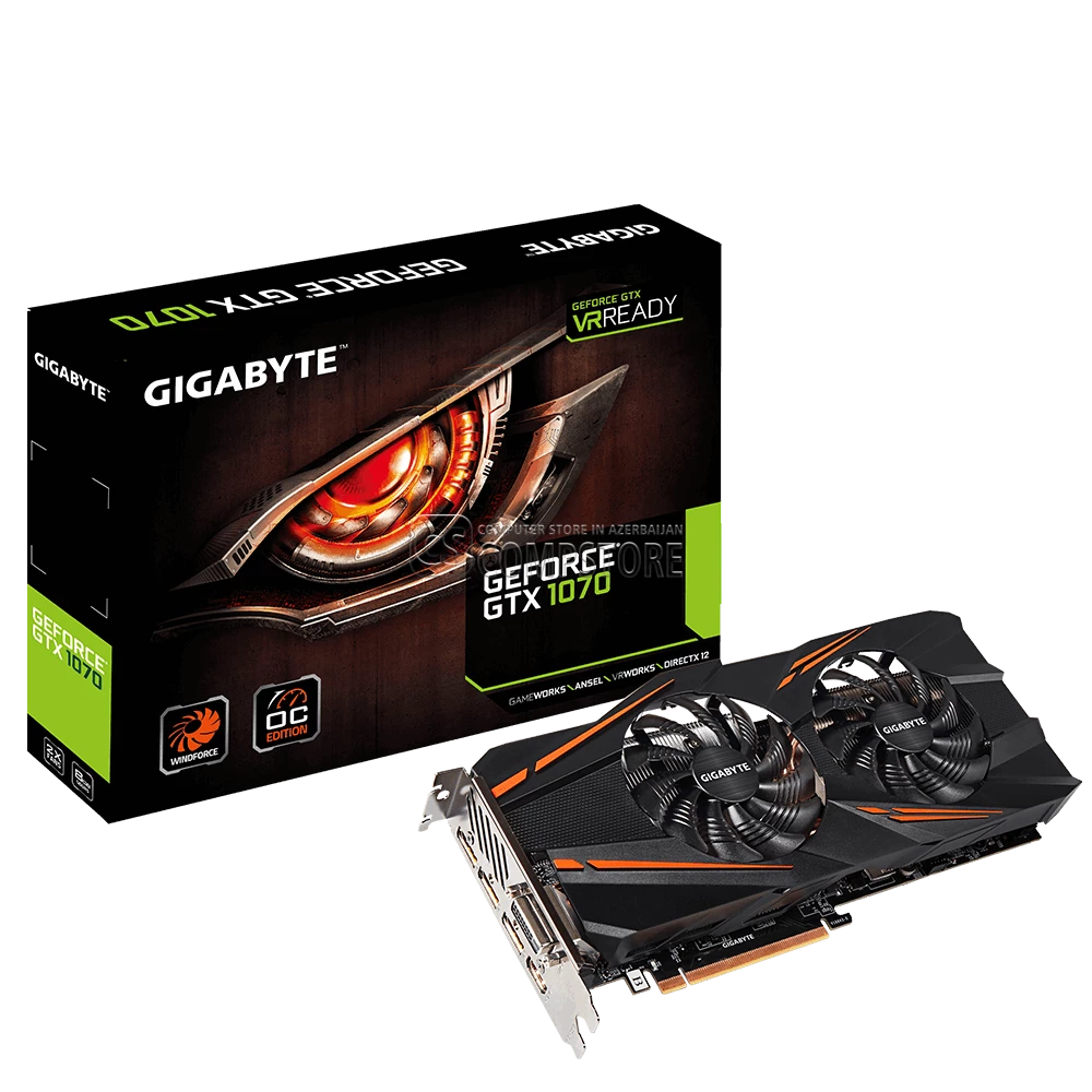 GIGABYTE GEFORCE® GTX 1070 (GV-N1070WF2OC-8GD) (8 GB | 256 Bit)