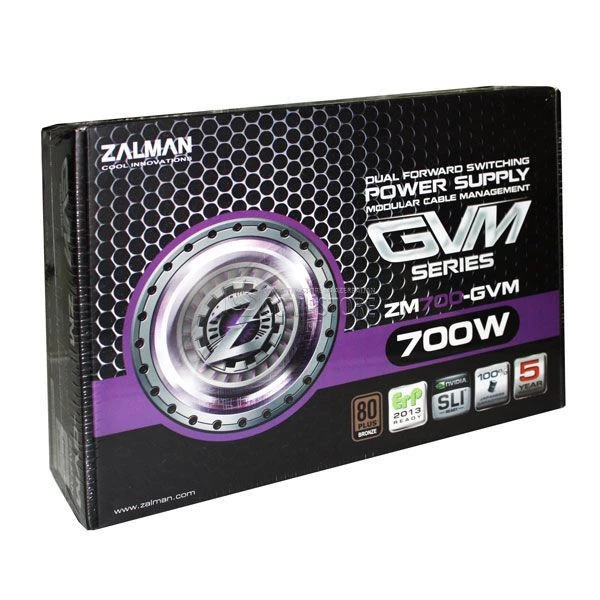 ZALMAN ZM700-GVM 700W 80 PLUS Bronze Semi-Modular Cable Power Supply