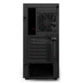 NZXT H500i ATX Computer Case, with Digital Fan Control and RGB Lighting, Black/Red (CA-H500W-BR)