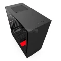 NZXT H500i ATX Computer Case, with Digital Fan Control and RGB Lighting, Black/Red (CA-H500W-BR)