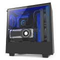 NZXT H500i ATX Computer Case, with with Digital Fan Control and RGB Lighting, Black/Blue (CA-H500W-BL)