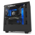 NZXT H500i ATX Computer Case, with with Digital Fan Control and RGB Lighting, Black/Blue (CA-H500W-BL)
