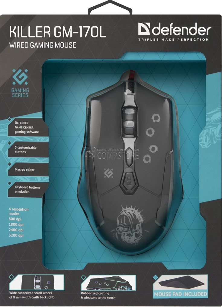 Gaming Mouse Defender Killer GM-170L (7 Button | 3200 DPI)