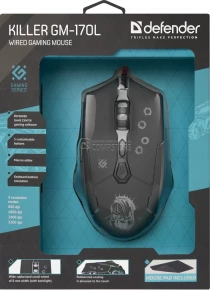 Gaming Mouse Defender Killer GM-170L (7 Button | 3200 DPI)