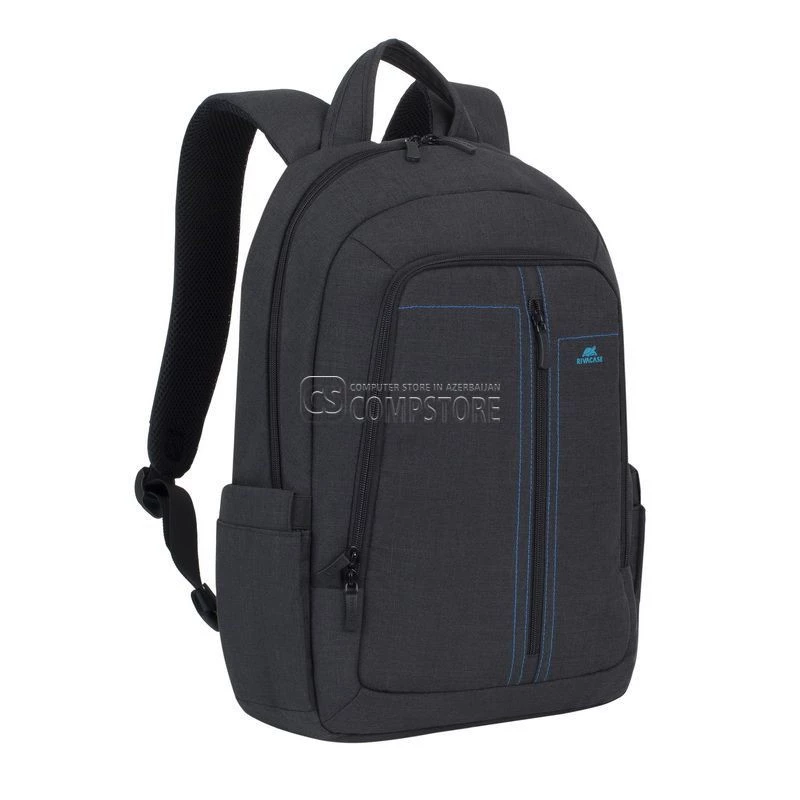 RivaCase 7560 Black Canvas Laptop Bagpack Alpendorf Series 15,6-inch