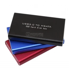MSATA SSD Hard Disk Box USB 3.0 External Enclosure Case Black