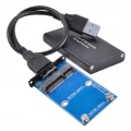 MSATA SSD Hard Disk Box USB 3.0 External Enclosure Case Black